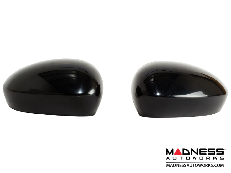 FIAT 500 Mirror Covers - Unpainted Black Finish - 2015 Model